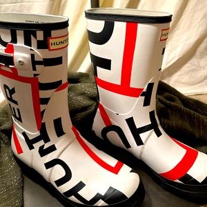 Hunter Exploded Logo Original Short Wellington Boots
